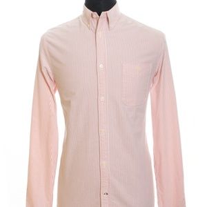 NN07 No Nationality Red Striped Button Down Shirt